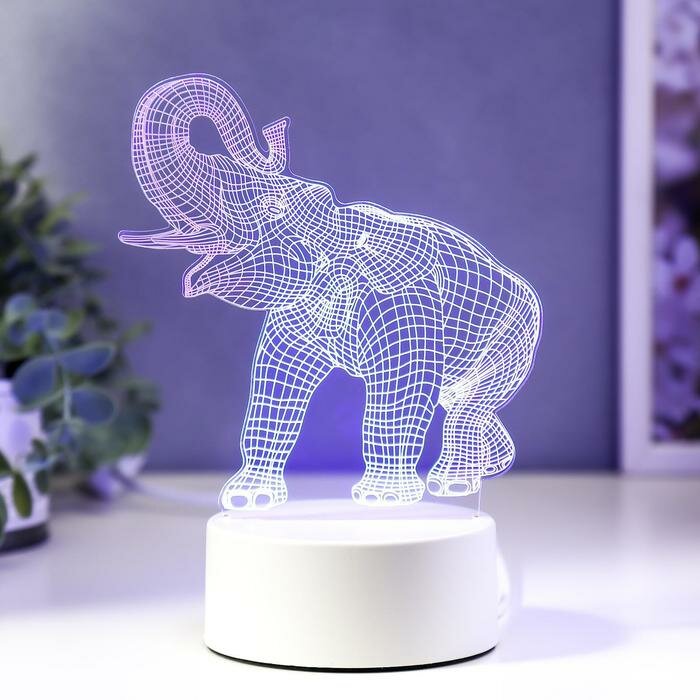 RISALUX Светильник "Слон" LED RGB от сети - фотография № 1