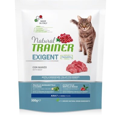Trainer Сухой корм для взрослых привередливых кошек с говядиной и курицей(ADULT WITH BEEF) 010246956, 0,3 кг (2 шт)