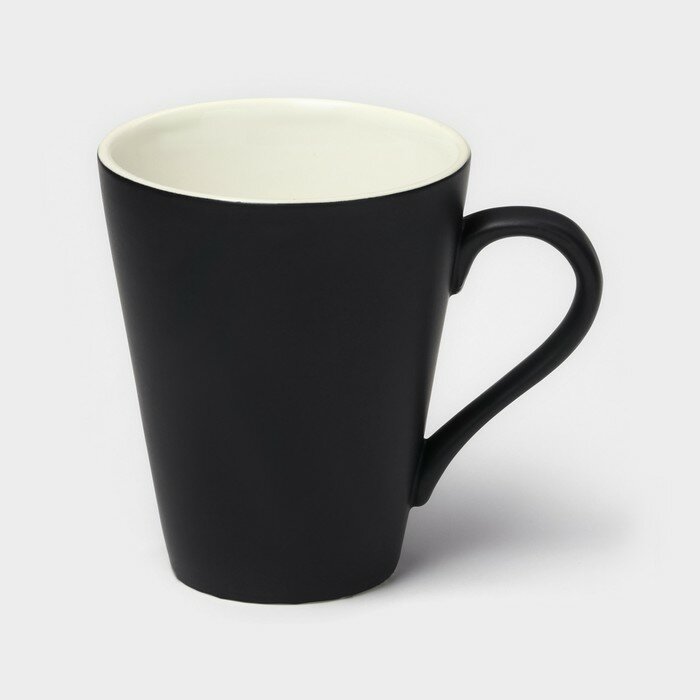 фото Magistro Кружка фарфоровая Magistro Matt black, 350 мл