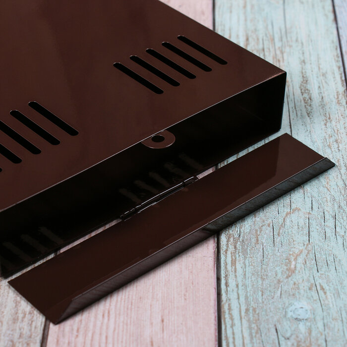 Freshline Ящик почтовый без замка (с петлёй), вертикальный, коричневый - фотография № 6