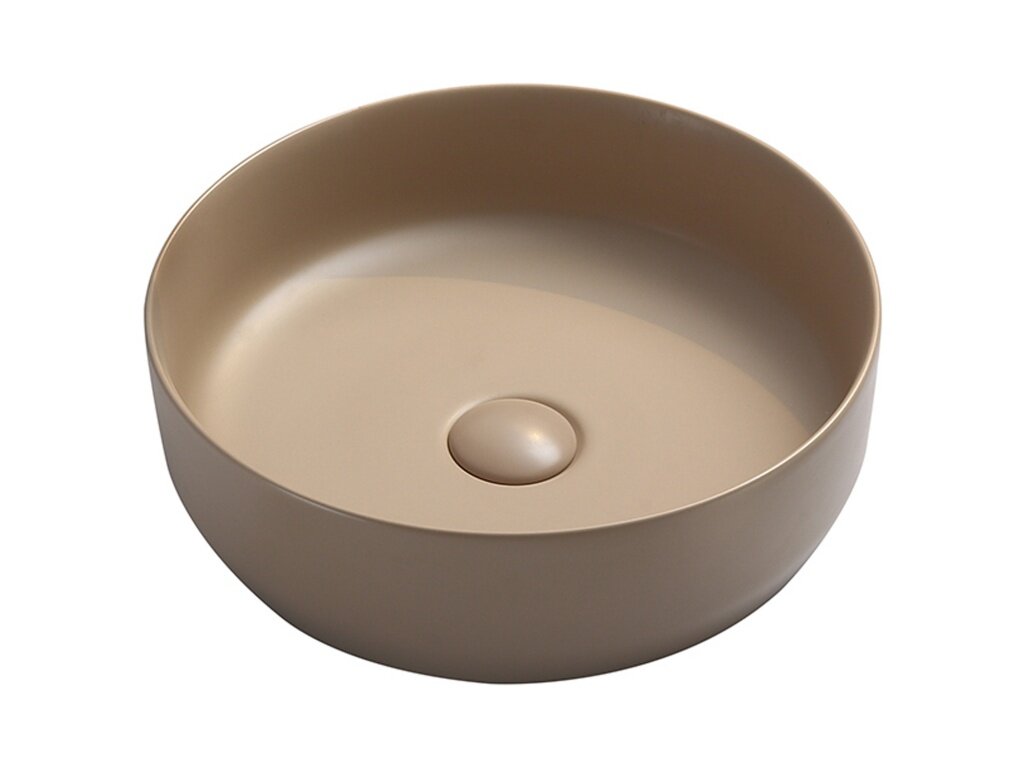 Ceramica Nova Умывальник чаша накладная круглая (цвет Капучино Матовый) Element 390*390*120мм