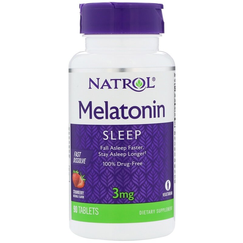 Natrol Melatonin Fast Dissolve 3 mg 90 таб. Клубника