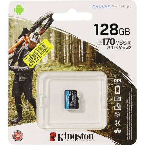 Карта памяти microSDXC UHS-I U3 KINGSTON Canvas Go! Plus 512 ГБ, 170 МБ/с, Class 10, , 1 шт. - фото №1