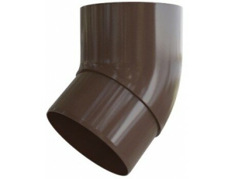 Колено трубы 45 градусов для водосточной системы Альта-Профиль 74мм Стандарт (цвет коричневый)