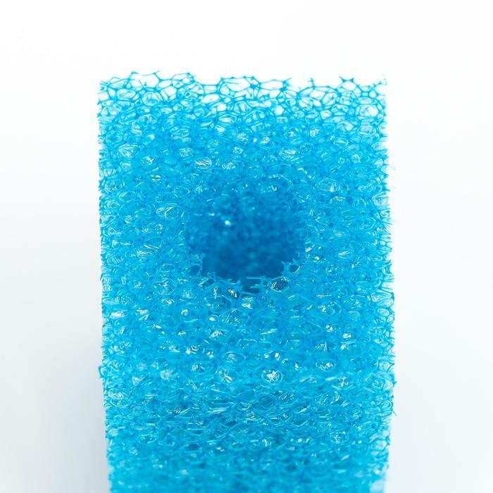 AQUA STORY Губка прямоугольная для фильтра, серия F-Mini, крупнопористая, 3 х 3,5 х 7 см, синяя - фотография № 2