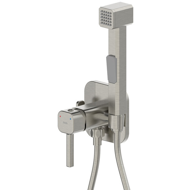 Смеситель Iddis встраиваемый с гигиеническим душем сатин 004BNS0i08