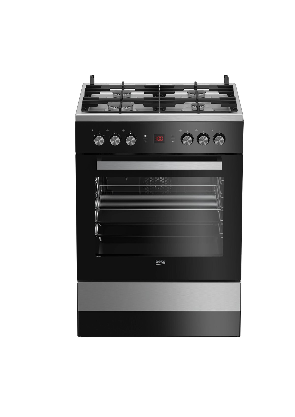 Плита Комбинированная Beko FSM62530DXMS нержавеющая сталь/черный реш.чугун