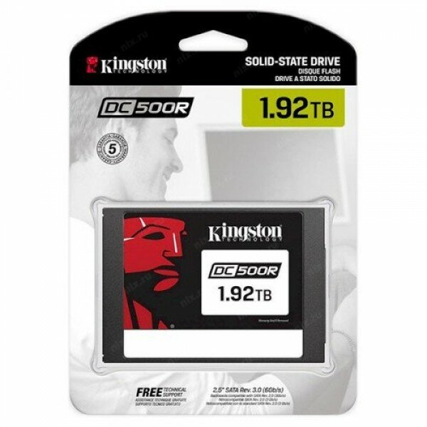 Твердотельный накопитель Kingston 1920GB SSDNow DC500R (Read-Centric) SATA 3 2.5 (7mm height) 3D TLC