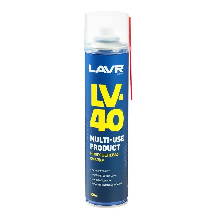 LAVR Многоцелевая смазка LV-40 LAVR Multipurpose grease LV-40, 400 мл, аэрозоль Ln1485