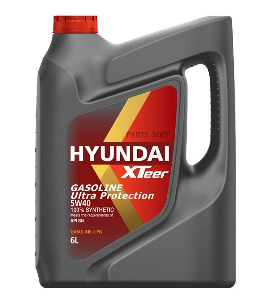 масло моторное hyundai xteer gasoline ultra protection 5w-40 6 л 1061126