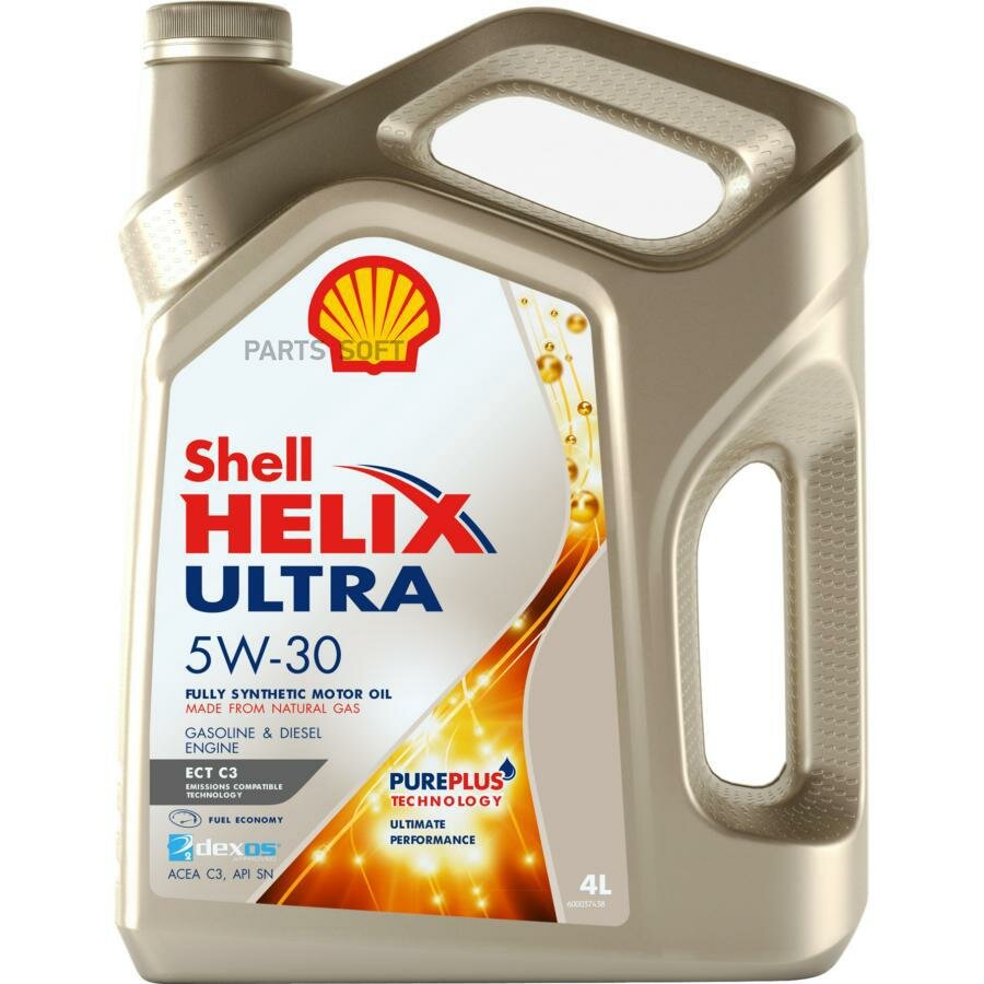 SHELL 550042847 Масло Shell Helix_Ultra_ECT 5W30 4л синтетическое моторное