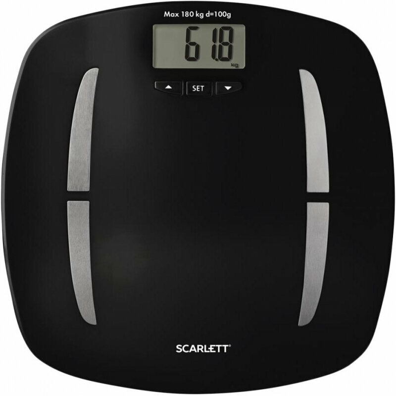 Весы SCARLETT SC-BS33ED83, напольные, диагностика, 180кг, черный
