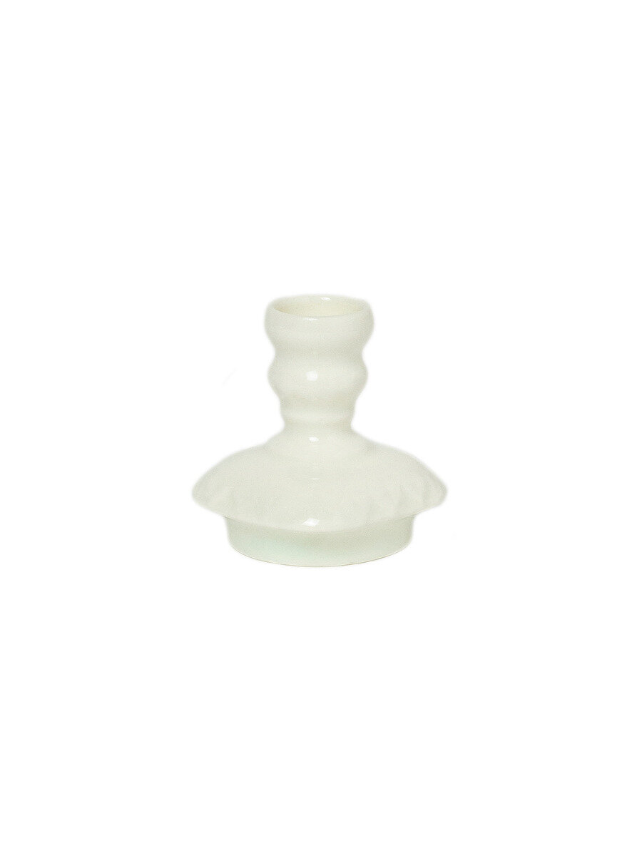 Подсвечник церковный керамический Фигурный белый, подсвечник для свечи религиозный, d - 10 мм под свечу