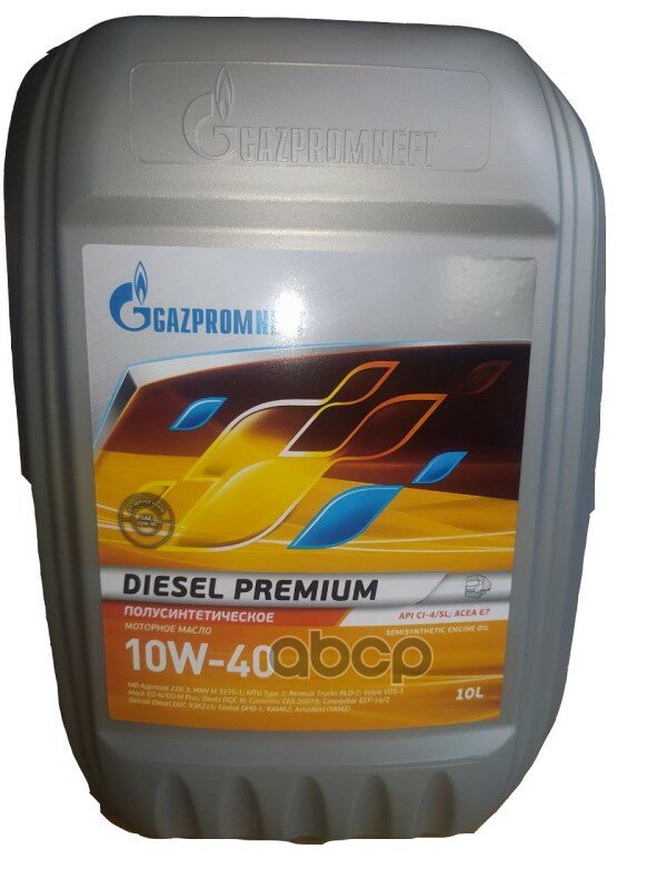 Gazpromneft Масло Моторное 10 Л, Gazpromneft Diesel Premium 10W-40 10W-40 Mb 228.3/229.1 M3275-1 Vds 3 Rvi Rld, Rld-2 M...