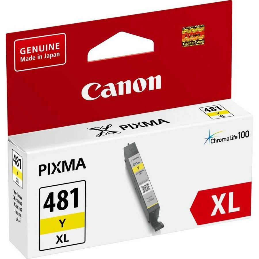 Canon CLI-481XL Y 2046C001 Картридж для PIXMA TS6140 TS8140TS TS9140 TR7540 TR8540, 519 стр. жёлтый