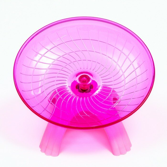 Беговая тарелка Carno для грызунов, 18 х 18 х 11 см, розовая (1 шт.) - фотография № 2