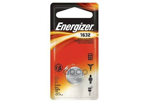 Литиевая Батарейка Energizer Cr1632 E300844102 (1шт/Уп) Energizer арт. E300844102