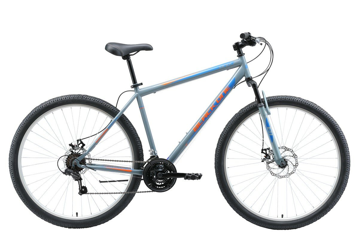 Горный велосипед Black One Onix 29 D (2019) серый/оранжевый/голубой, рама 20"