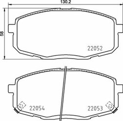 Колодки тормозные передние дисковые Hyundai Kona 18> BREMBO P30099