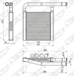 Радиатор Отопителя Салона Lada Granta 10-/Kalina 13-/Datsun On-Do 14-/Mi-Do 15- Sat арт. ST-LD01-395-0