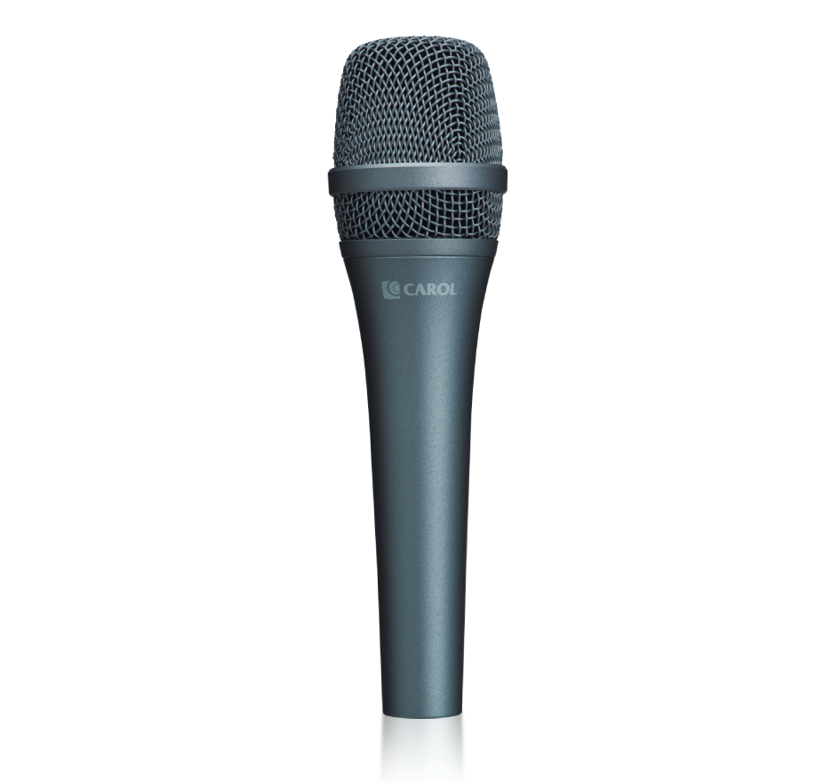 Carol AC-920 SILVER+BLACK Микрофон вокальный динамический суперкардиоидный, 50-12000Гц , с держателем и кабелем XLR-XLR 4,5м. Темно-серебристый + чер