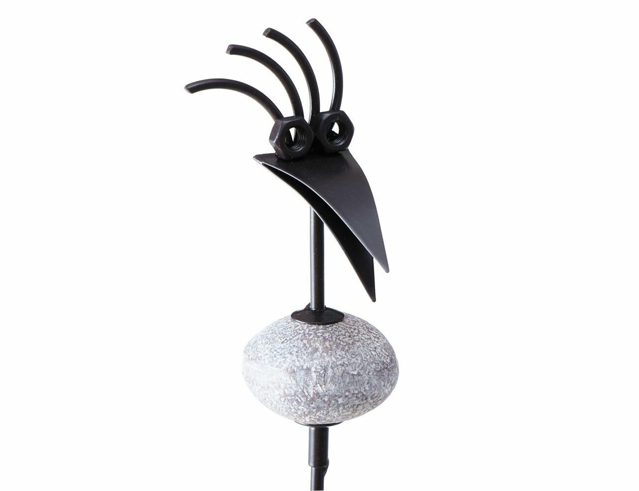 Штекер садовый "Птичка знайка - мыслитель", металлическая, серая, 100 см, Boltze - фотография № 2