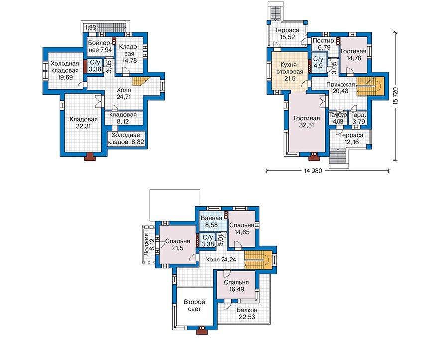 Проект дома Plans-45-34 (326 кв.м, кирпич) - фотография № 2