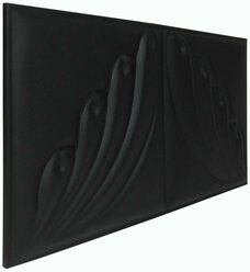 Панель стеновая мягкая Black Angel из экокожи черный 30 * 60см 1 шт декор для стен и в изголовье кровати