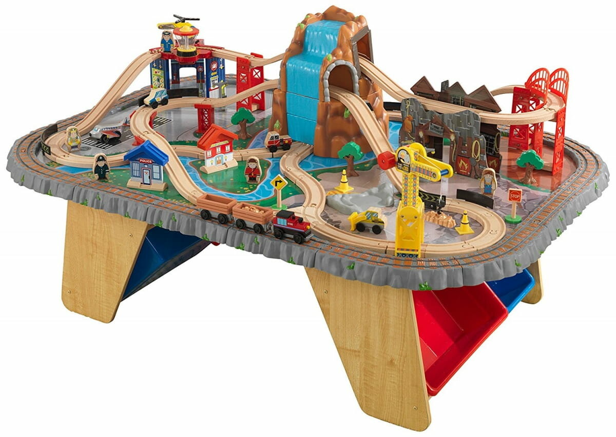 KIDKRAFT       Waterfall Junction Train Set and Table