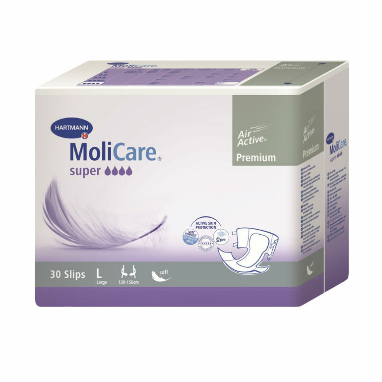 Подгузники для взрослых МолиКар Премиум супер софт/MoliCare Premium super soft L, 30 шт