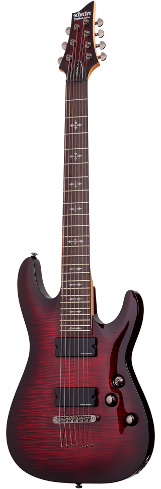 Schecter Demon-7 CRB электрогитара, 7 струн, цвет темно-красный берст