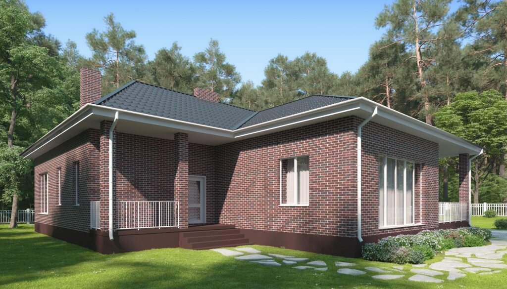 Проект жилого дома SD-proekt 11-0020 (196,94 м2, 18,37*17,79 м, керамический блок 440 мм, облицовочный кирпич) - фотография № 2