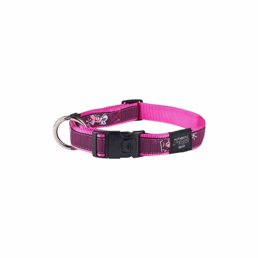 Ошейник для собаки классический, розовый control collar