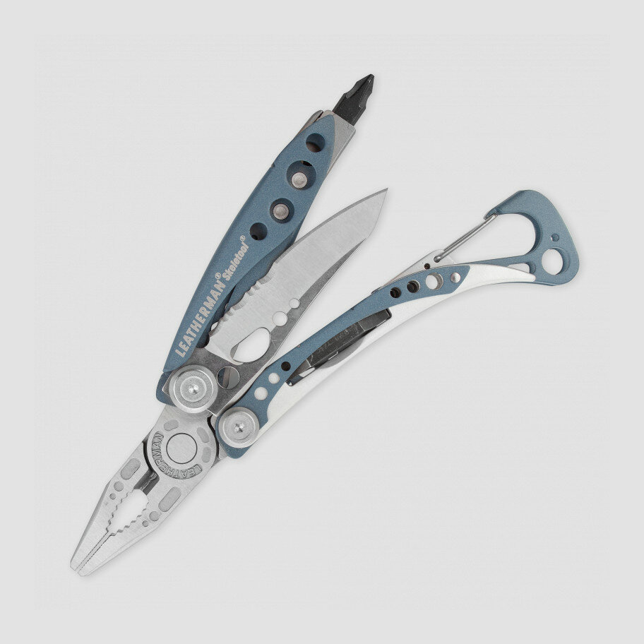 LEATHERMAN Мультитул Skeletool, 7 инструментов, цвет синий 832209