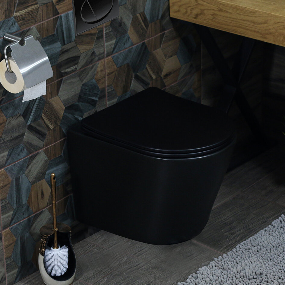 фото Унитаз подвесной безободковый Melana MLN-310302MB