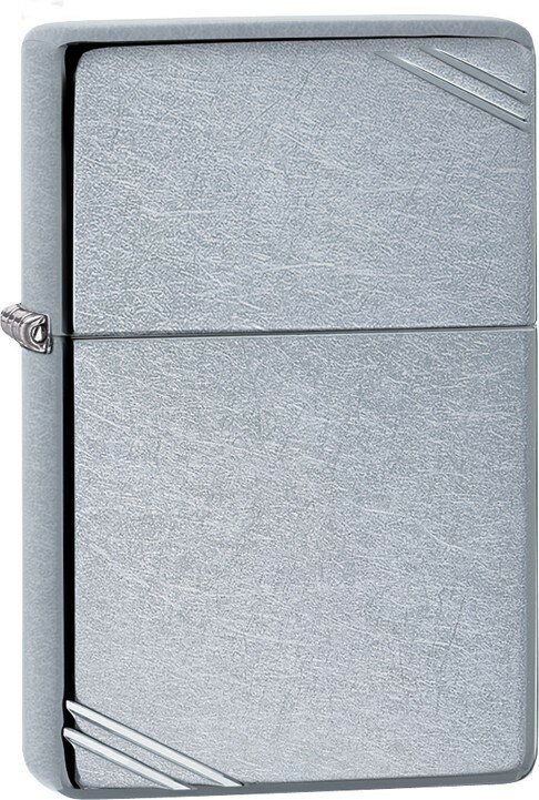 Зажигалка ZIPPO Vintage с покрытием Street Chrome™ латунь/сталь серебристая матовая 38x13x57 мм