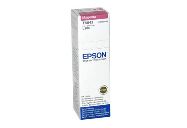 Чернила Epson L100/110/200/210/300/355/550/555 (O) C13T66434A, magenta, 70ml