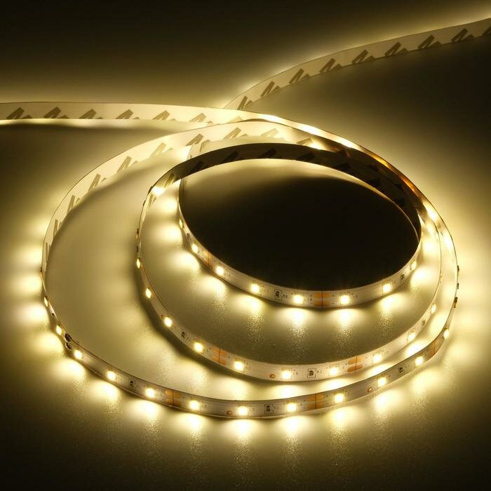 Светодиодная лента Ecola PRO, 12В, SMD2835, 5 м, IP20, 8Вт/м, 60 LED/м, 2800К - фотография № 1