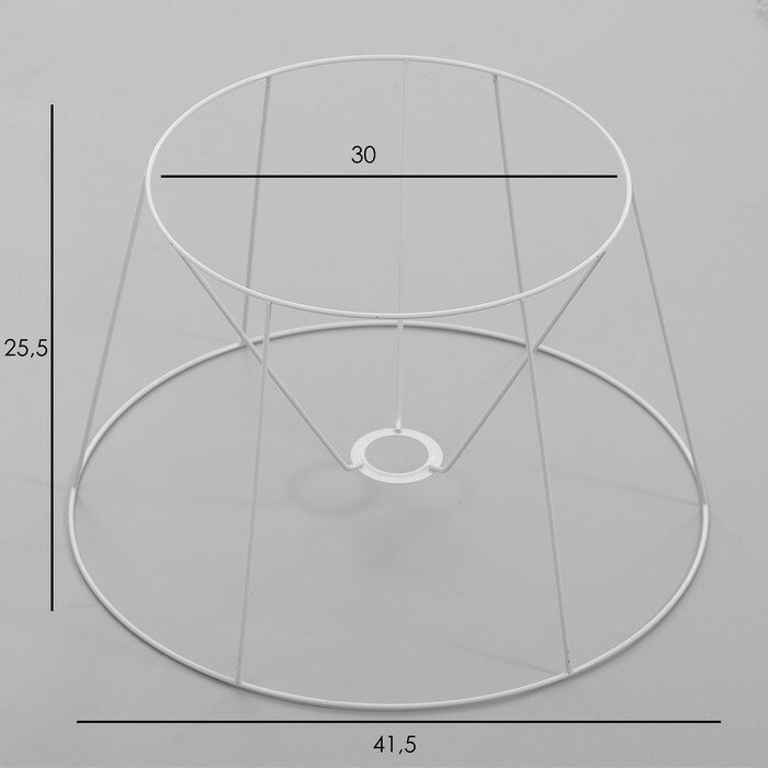 Каркас-основа абажура для торшера "Классика" Е27 42х42х26см - фотография № 3