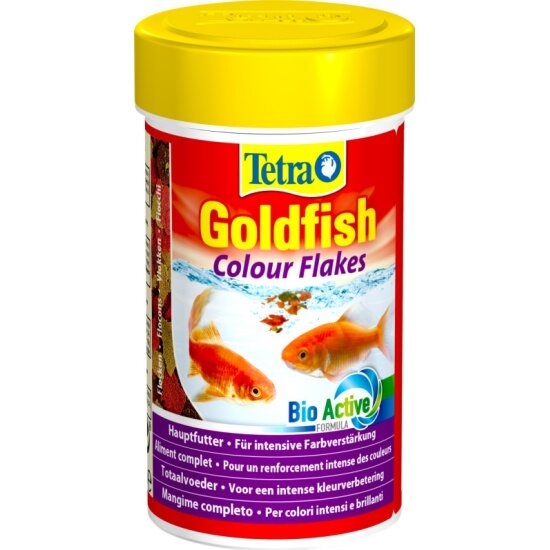 Корм для рыб TETRA Goldfish Colour Flakes в хлопьях, для улучшения окраса золотых рыб 100 мл