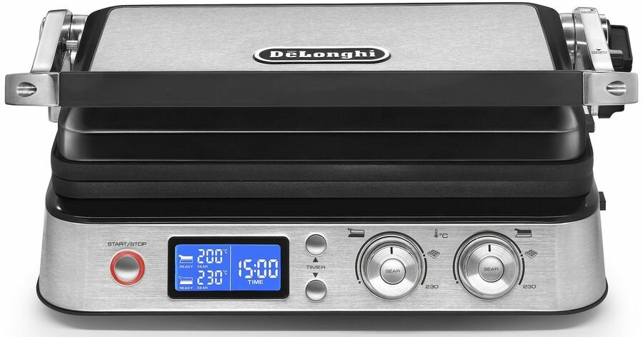 Электрогриль DELONGHI CGH1012D.SP, серебристый и черный