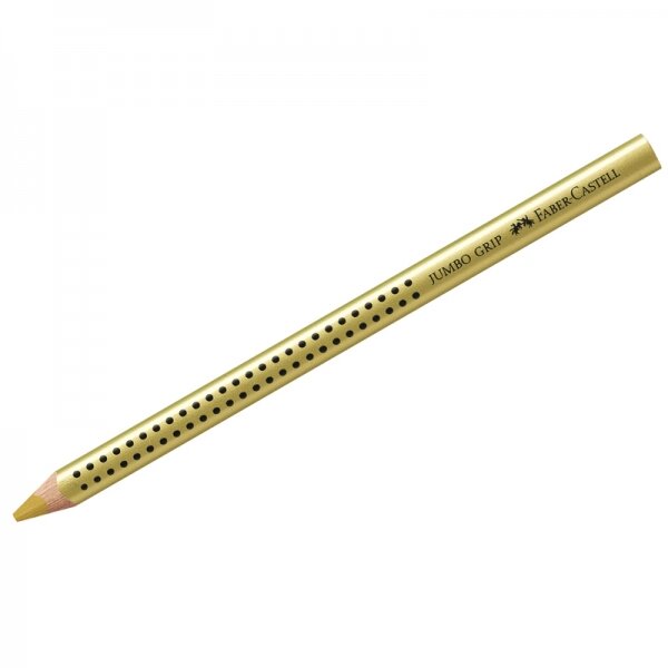 Faber-Castell Карандаш "Jumbo Grip" золотой металлик, трехгран., утолщен., заточен. sela