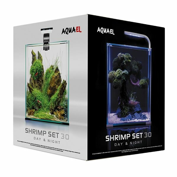 Aquael Aквариум Aquael SHRIMP SET SMART LED DAY&NIGHT 30 черный, 30 л