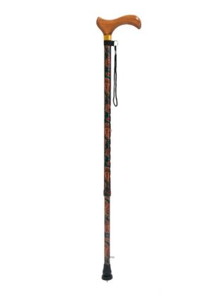 Трость телескопическая с деревянной ручкой ТР1 (01) с УПС: Весенний сад