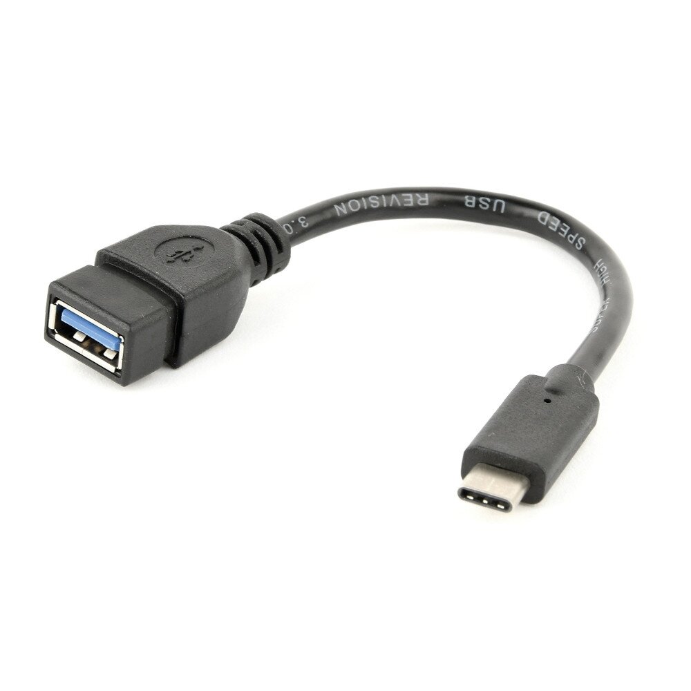 Переходник USB 3.1 Type-C (M) -> USB 3.0 Standard-A (9-pin F) (OTG-кабель), черный