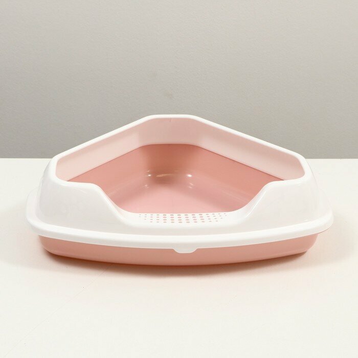 Пижон Туалет угловой с рамкой "Лекси", розовый, 55,5 х 41,5 х 15 см - фотография № 2