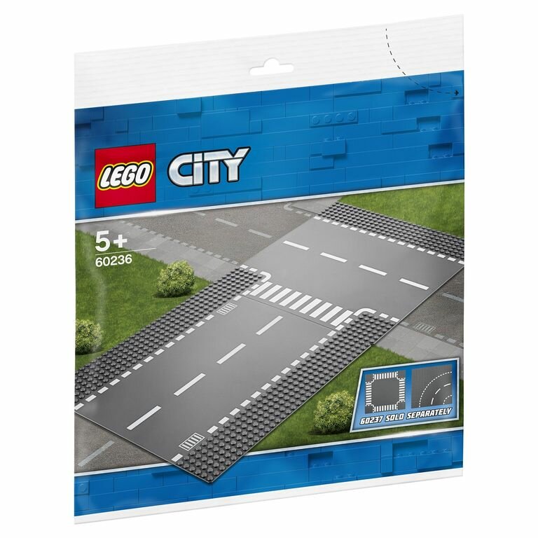 LEGO City Конструктор Прямой и Т-образный перекресток, 60236