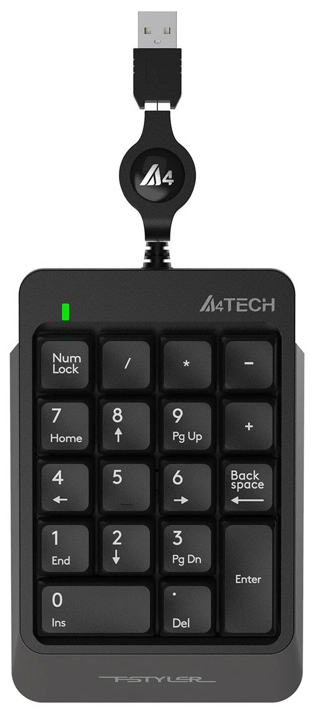 Клавиатура A4Tech Fstyler FK13 серый (Числовой блок)