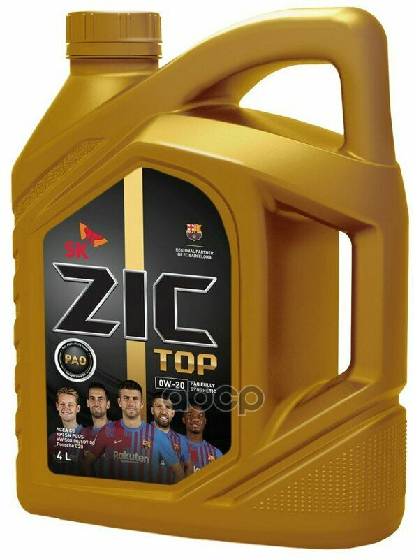 Zic Zic Top 0w20 (4l)_масло Моторное! Синтapi Sn Plus, Acea C5, Vw 508.00/509.00, Porsche C-20