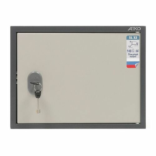 Шкаф офисный ПРАКТИК SL-32 42x35x32 см графит (RAL 7024)/светло серый (RAL 7038)